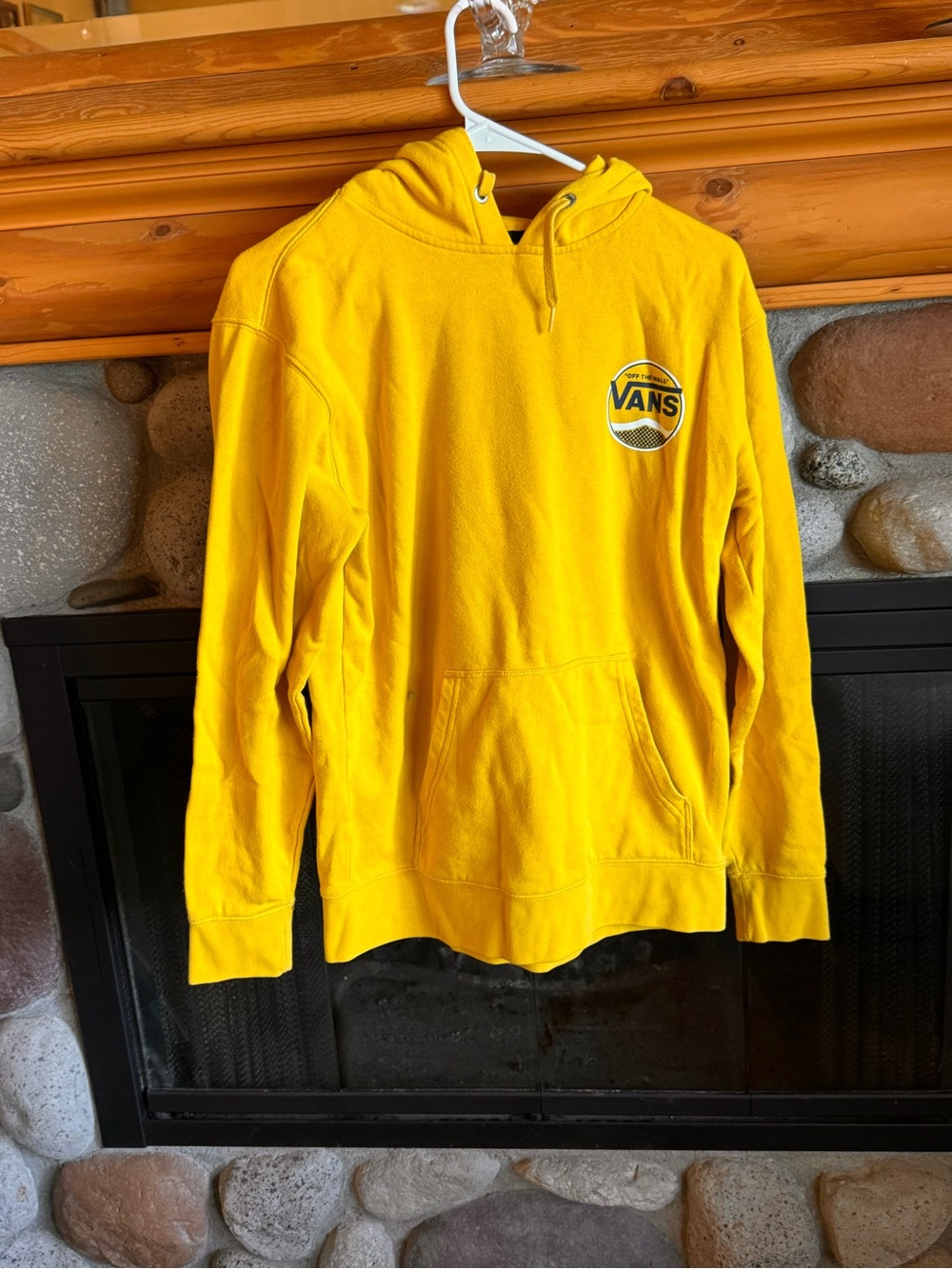 Vans Bright Yellow Crewneck Hoodie with Chest Logo